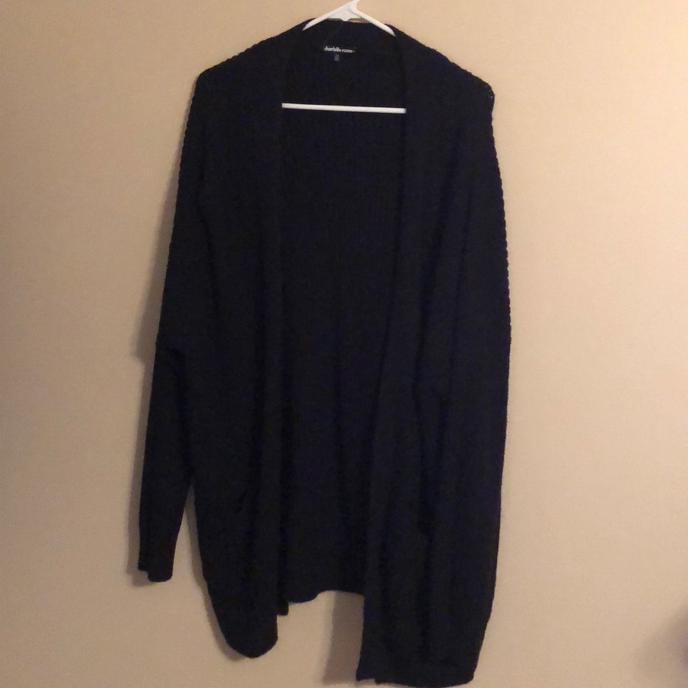 Black soft knitted cardigan